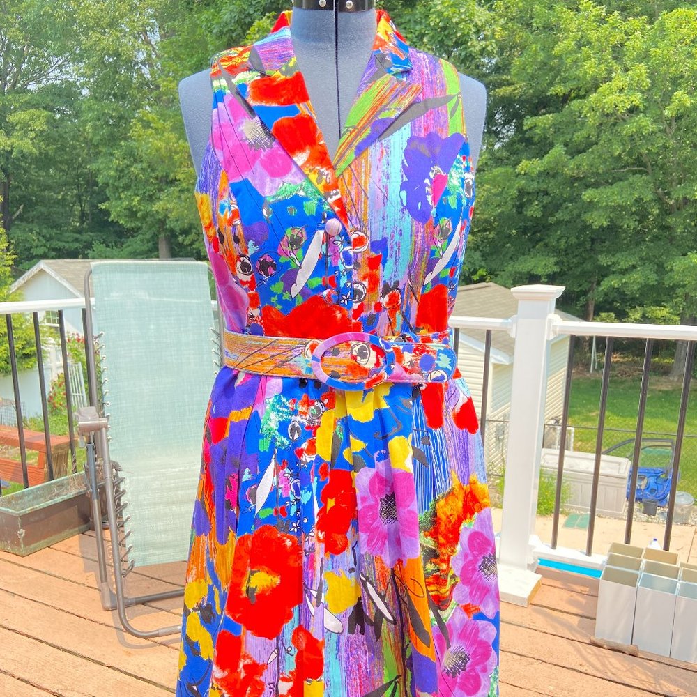 Vivid Floral Dress